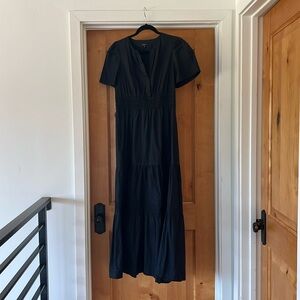 Quince 100% Organic Cotton Poplin Tiered Maxi Dress